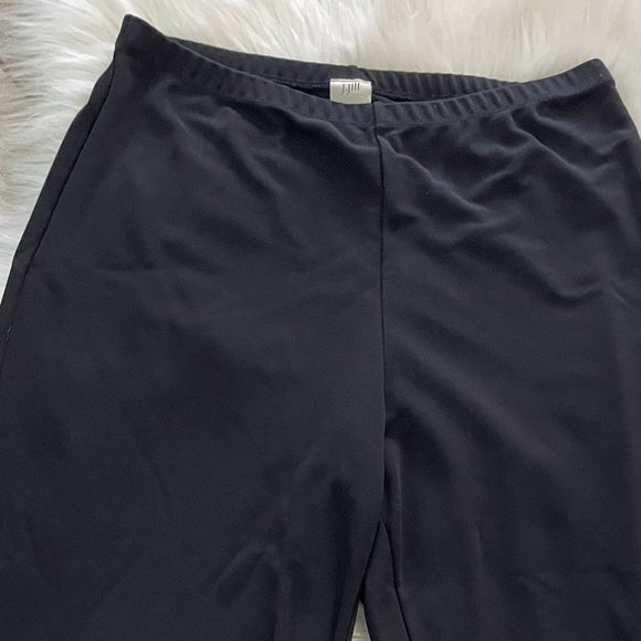 J.Jill Cropped Black Elastic Waist Ruffle Hem Pants Size SP - Picture 2 of 8